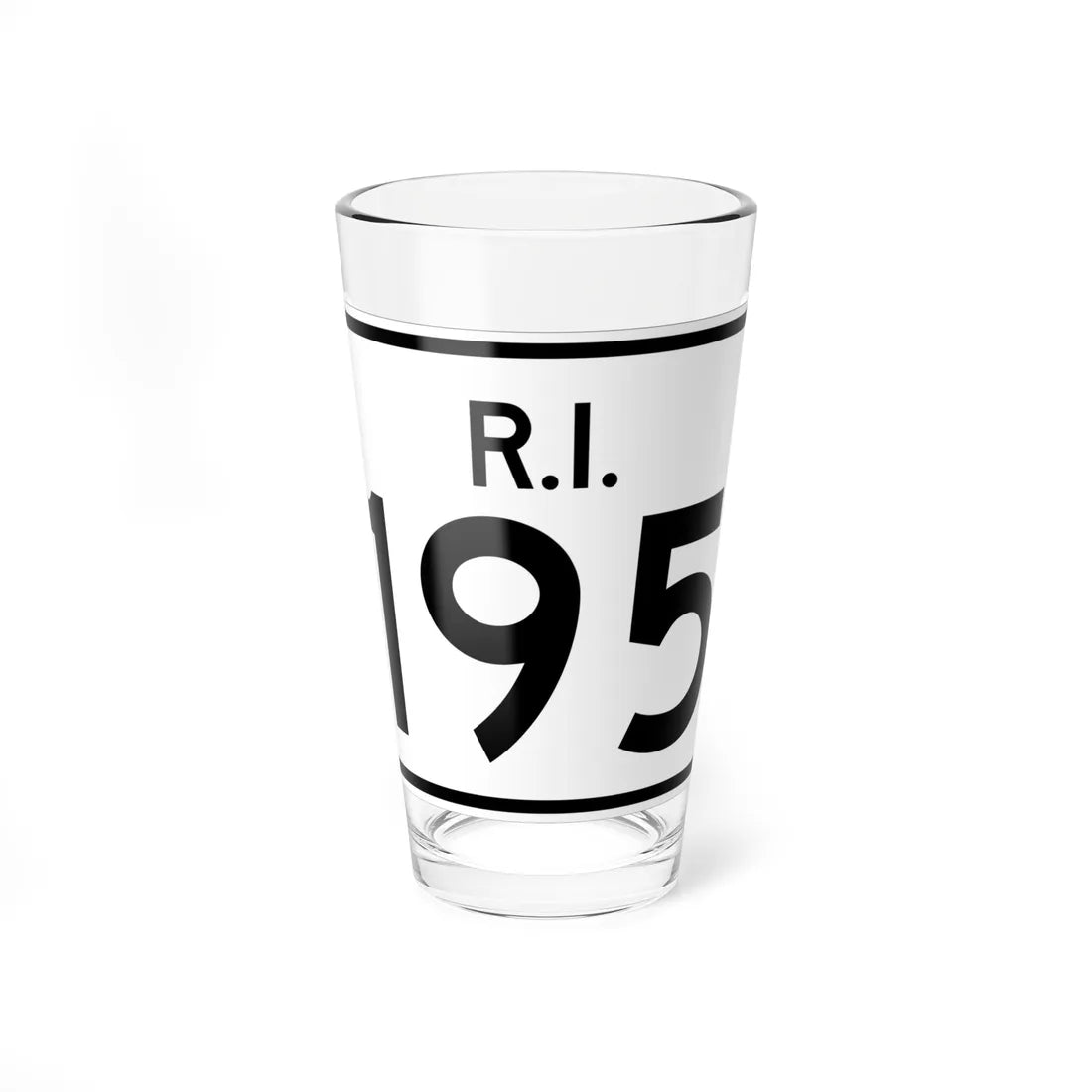 Rhode Island 195 (Rhode Island) (Road Sign) Pint Glass 16oz 16oz - Go Mug Yourself