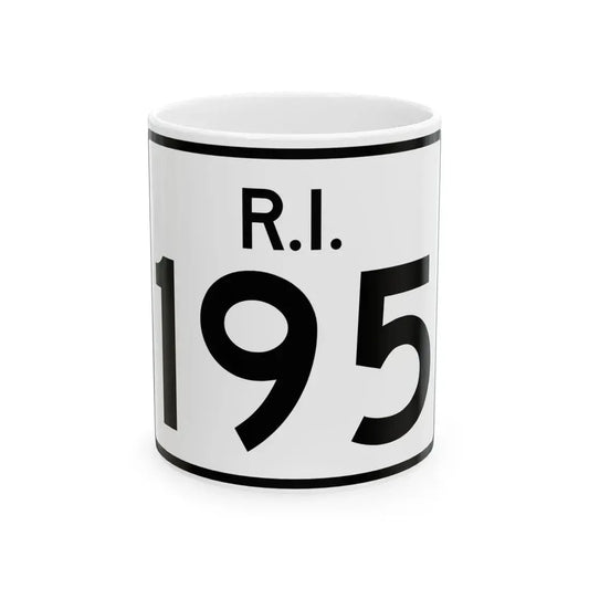 Rhode Island 195 (Rhode Island) (Road Sign) White Coffee Mug 11oz - Go Mug Yourself