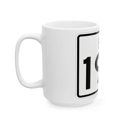 Rhode Island 195 (Rhode Island) (Road Sign) White Coffee Mug - Go Mug Yourself