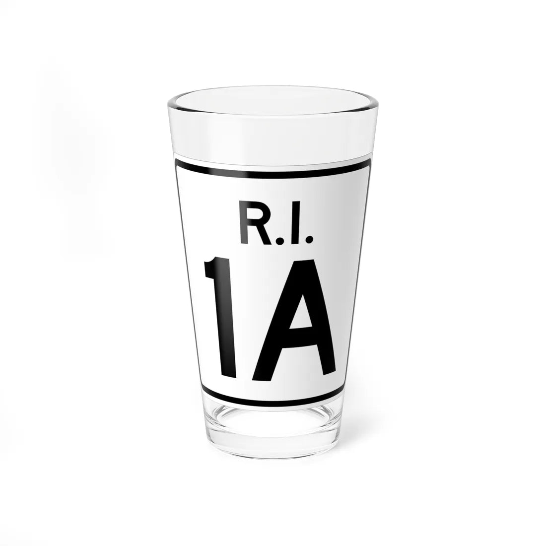 Rhode Island 1A (Rhode Island) (Road Sign) Pint Glass 16oz 16oz - Go Mug Yourself