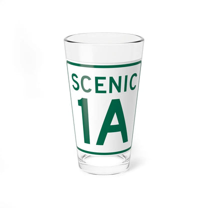 Rhode Island 1A Scenic (Rhode Island) (Road Sign) Pint Glass 16oz 16oz - Go Mug Yourself