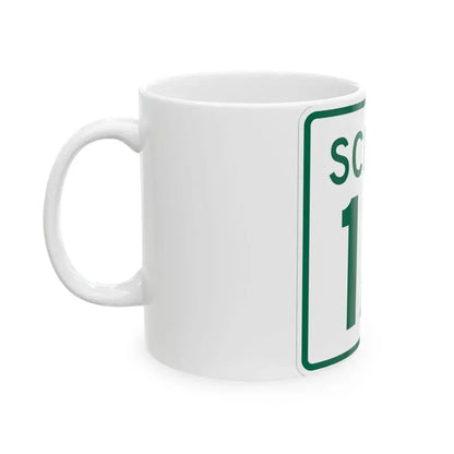 Rhode Island 1A Scenic (Rhode Island) (Road Sign) White Coffee Mug - Go Mug Yourself