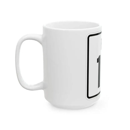 Rhode Island 1B (Rhode Island) (Road Sign) White Coffee Mug - Go Mug Yourself