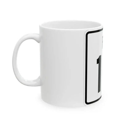 Rhode Island 1C (Rhode Island) (Road Sign) White Coffee Mug - Go Mug Yourself