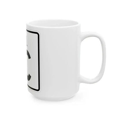 Rhode Island 1C (Rhode Island) (Road Sign) White Coffee Mug - Go Mug Yourself