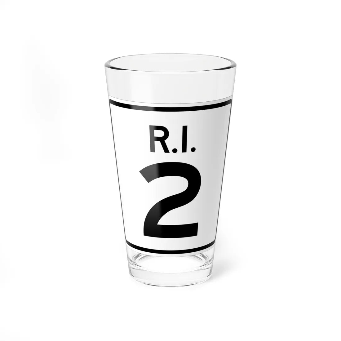 Rhode Island 2 (Rhode Island) (Road Sign) Pint Glass 16oz 16oz - Go Mug Yourself