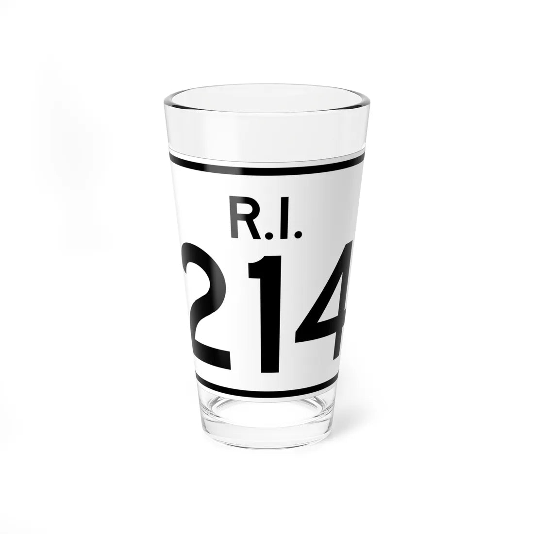 Rhode Island 214 (Rhode Island) (Road Sign) Pint Glass 16oz 16oz - Go Mug Yourself