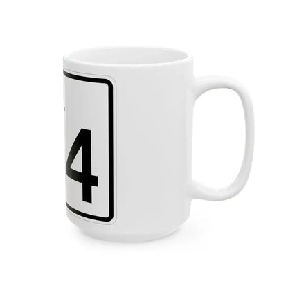 Rhode Island 214 (Rhode Island) (Road Sign) White Coffee Mug - Go Mug Yourself