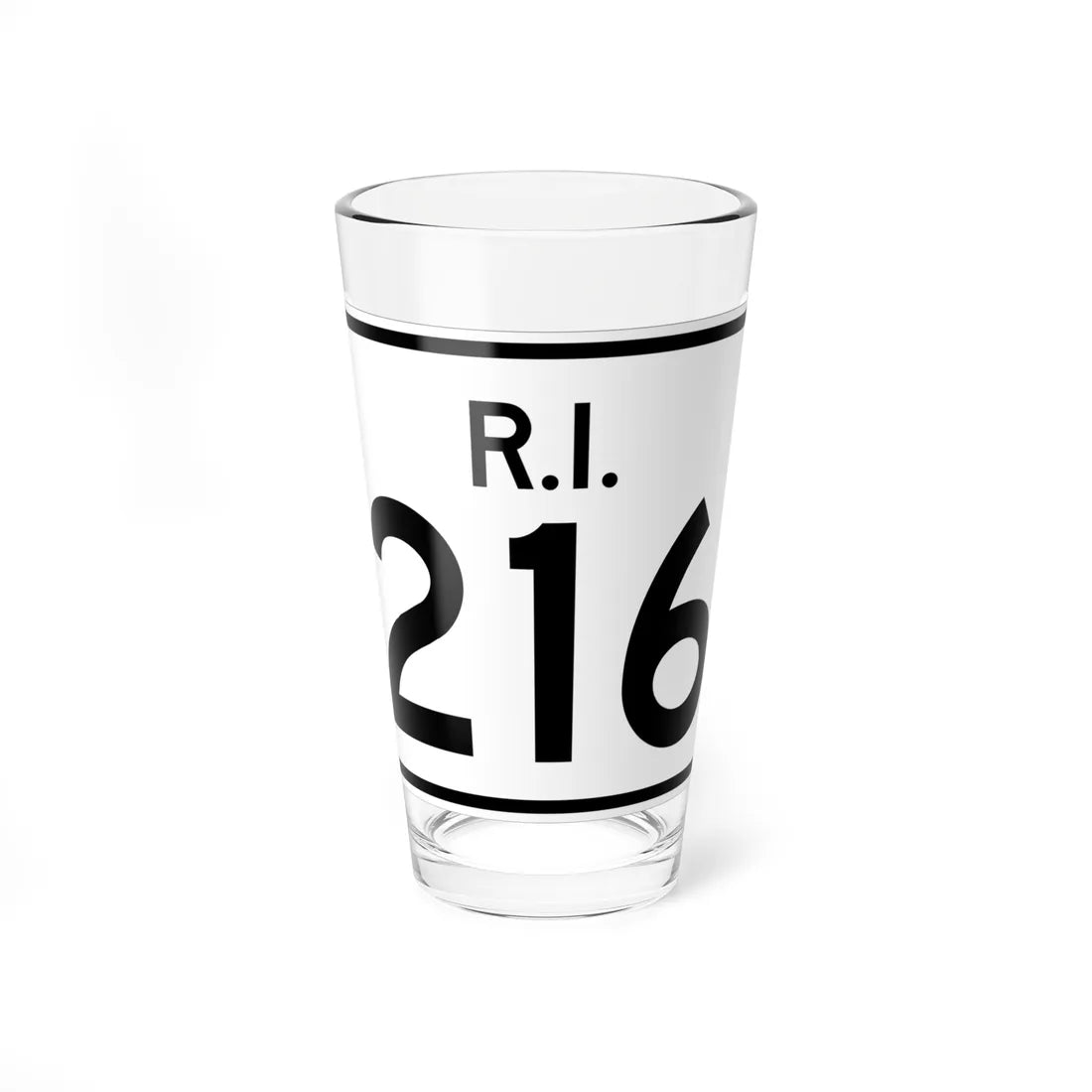 Rhode Island 216 (Rhode Island) (Road Sign) Pint Glass 16oz 16oz - Go Mug Yourself