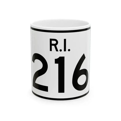Rhode Island 216 (Rhode Island) (Road Sign) White Coffee Mug 11oz - Go Mug Yourself