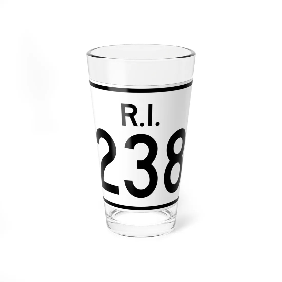 Rhode Island 238 (Rhode Island) (Road Sign) Pint Glass 16oz 16oz - Go Mug Yourself