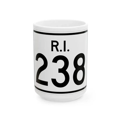 Rhode Island 238 (Rhode Island) (Road Sign) White Coffee Mug 15oz - Go Mug Yourself