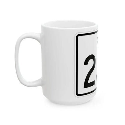Rhode Island 238 (Rhode Island) (Road Sign) White Coffee Mug - Go Mug Yourself