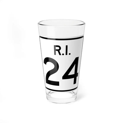 Rhode Island 24 (Rhode Island) (Road Sign) Pint Glass 16oz - Go Mug Yourself