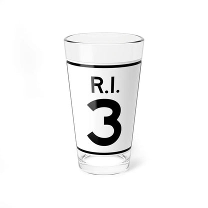 Rhode Island 3 (Rhode Island) (Road Sign) Pint Glass 16oz 16oz - Go Mug Yourself