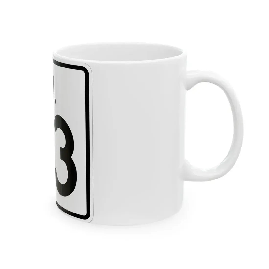 Rhode Island 33 (Rhode Island) (Road Sign) White Coffee Mug - Go Mug Yourself