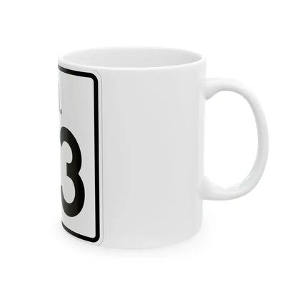 Rhode Island 33 (Rhode Island) (Road Sign) White Coffee Mug - Go Mug Yourself