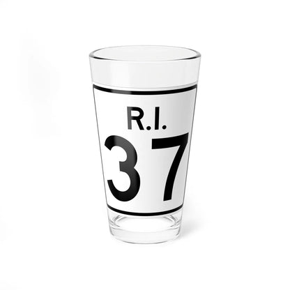 Rhode Island 37 (Rhode Island) (Road Sign) Pint Glass 16oz 16oz - Go Mug Yourself