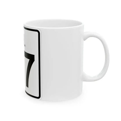 Rhode Island 37 (Rhode Island) (Road Sign) White Coffee Mug - Go Mug Yourself