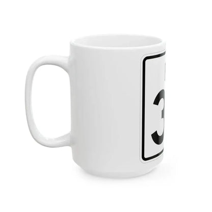 Rhode Island 37 (Rhode Island) (Road Sign) White Coffee Mug - Go Mug Yourself