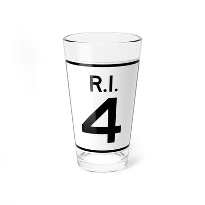 Rhode Island 4 (Rhode Island) (Road Sign) Pint Glass 16oz - Go Mug Yourself