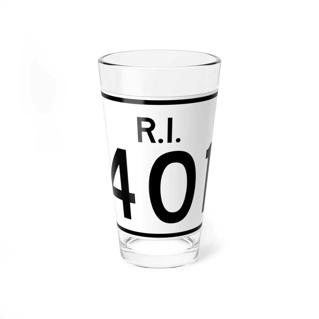 Rhode Island 401 (Rhode Island) (Road Sign) Pint Glass 16oz 16oz - Go Mug Yourself
