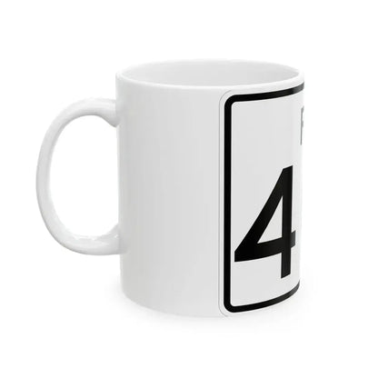 Rhode Island 401 (Rhode Island) (Road Sign) White Coffee Mug - Go Mug Yourself
