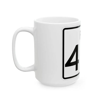 Rhode Island 401 (Rhode Island) (Road Sign) White Coffee Mug - Go Mug Yourself