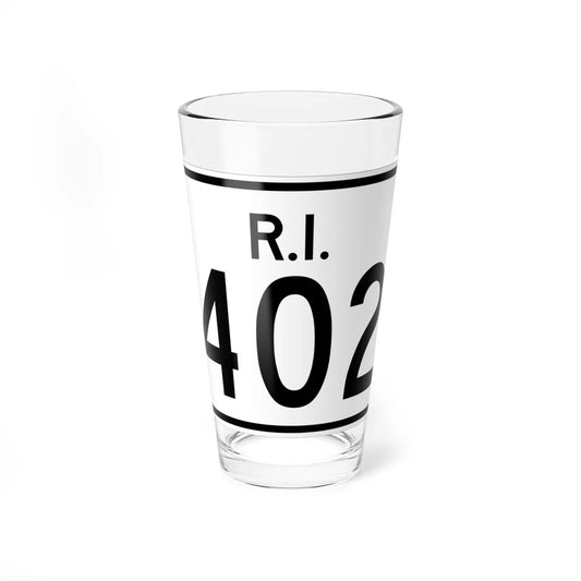 Rhode Island 402 (Rhode Island) (Road Sign) Pint Glass 16oz 16oz - Go Mug Yourself
