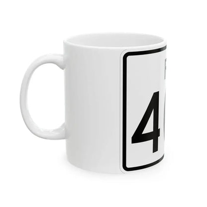 Rhode Island 403 (Rhode Island) (Road Sign) White Coffee Mug - Go Mug Yourself