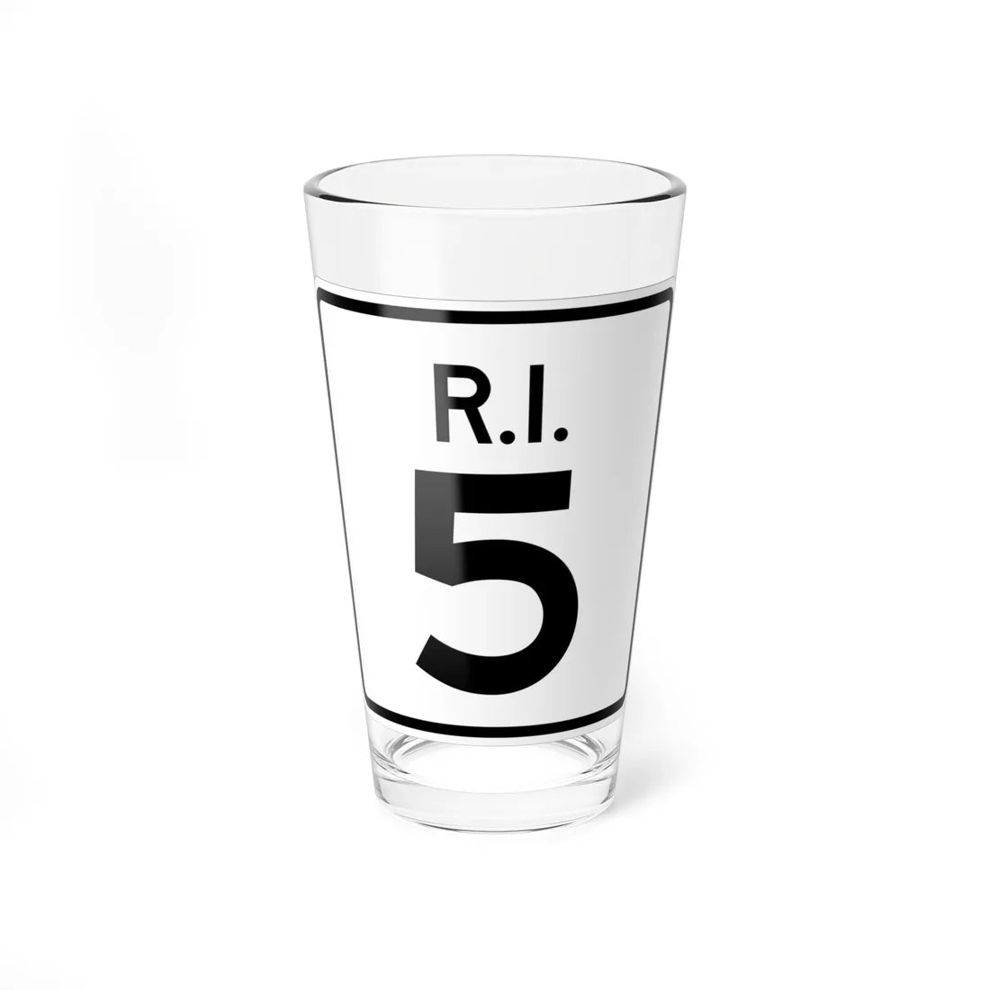 Rhode Island 5 (Rhode Island) (Road Sign) Pint Glass 16oz 16oz - Go Mug Yourself