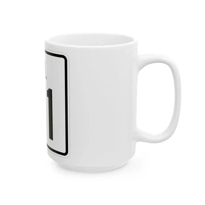Rhode Island 51 (Rhode Island) (Road Sign) White Coffee Mug - Go Mug Yourself