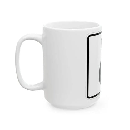 Rhode Island 6 (Rhode Island) (Road Sign) White Coffee Mug - Go Mug Yourself