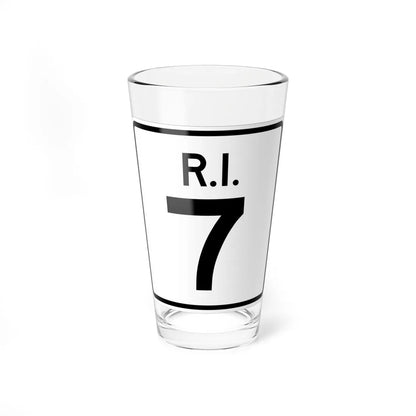Rhode Island 7 (Rhode Island) (Road Sign) Pint Glass 16oz 16oz - Go Mug Yourself