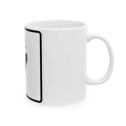 Rhode Island 7 (Rhode Island) (Road Sign) White Coffee Mug - Go Mug Yourself