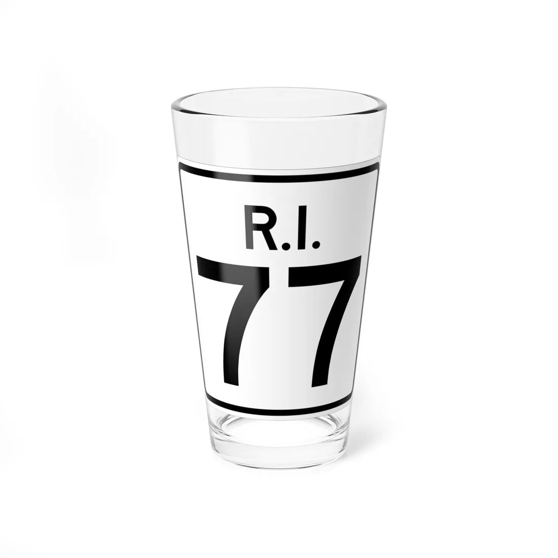 Rhode Island 77 (Rhode Island) (Road Sign) Pint Glass 16oz 16oz - Go Mug Yourself