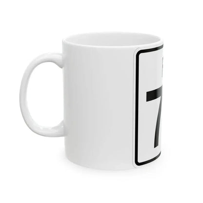 Rhode Island 77 (Rhode Island) (Road Sign) White Coffee Mug - Go Mug Yourself