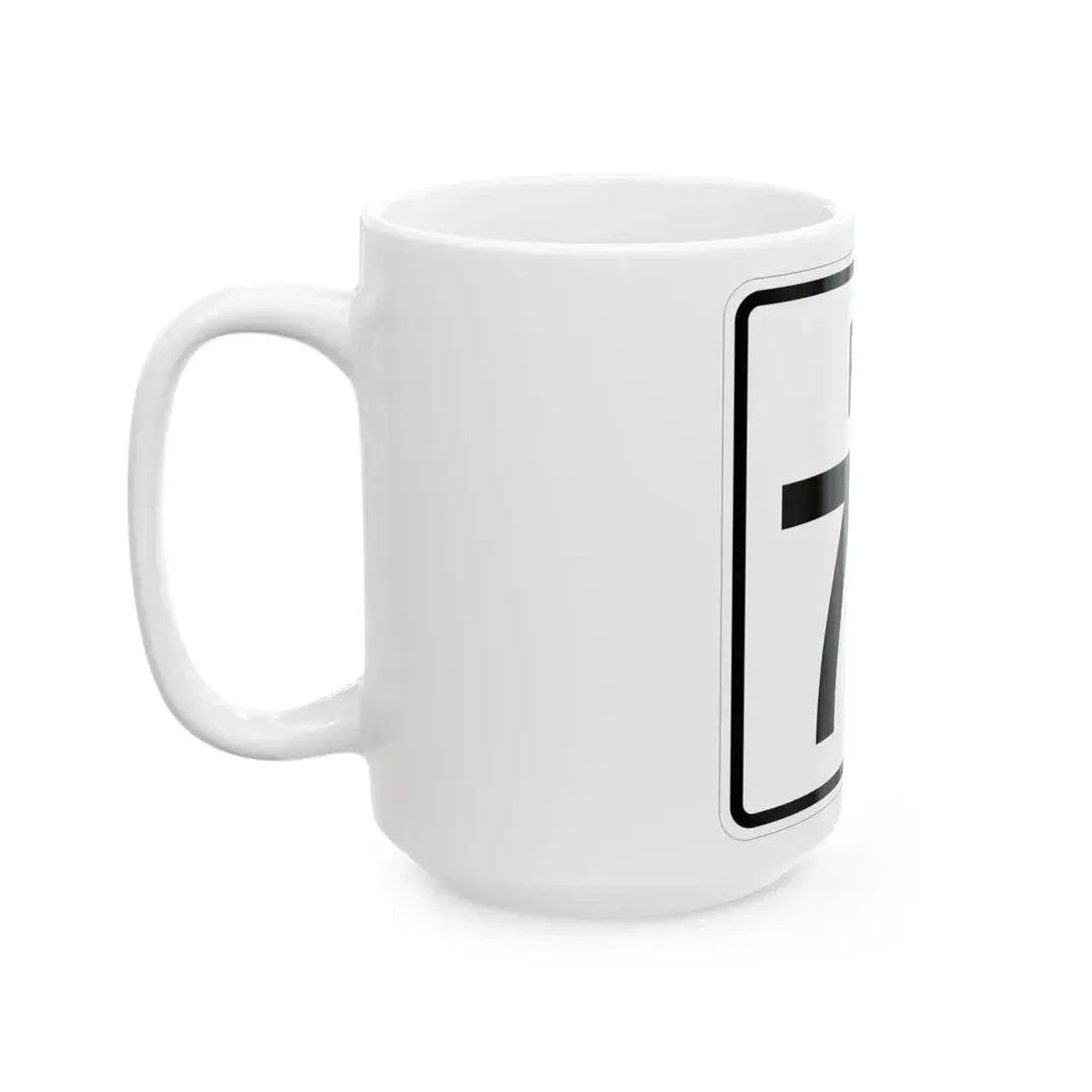 Rhode Island 77 (Rhode Island) (Road Sign) White Coffee Mug - Go Mug Yourself