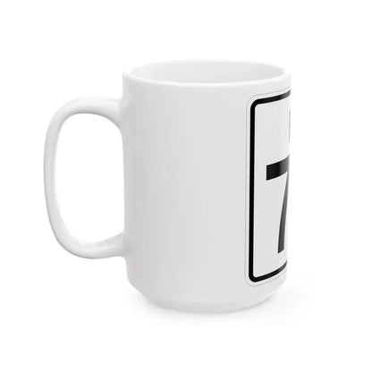 Rhode Island 77 (Rhode Island) (Road Sign) White Coffee Mug - Go Mug Yourself