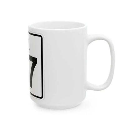 Rhode Island 77 (Rhode Island) (Road Sign) White Coffee Mug - Go Mug Yourself