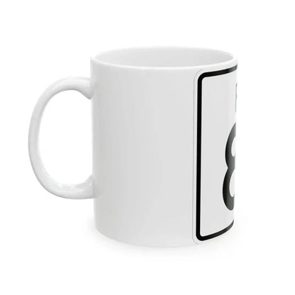 Rhode Island 81 (Rhode Island) (Road Sign) White Coffee Mug - Go Mug Yourself