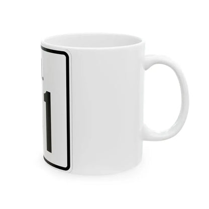 Rhode Island 81 (Rhode Island) (Road Sign) White Coffee Mug - Go Mug Yourself