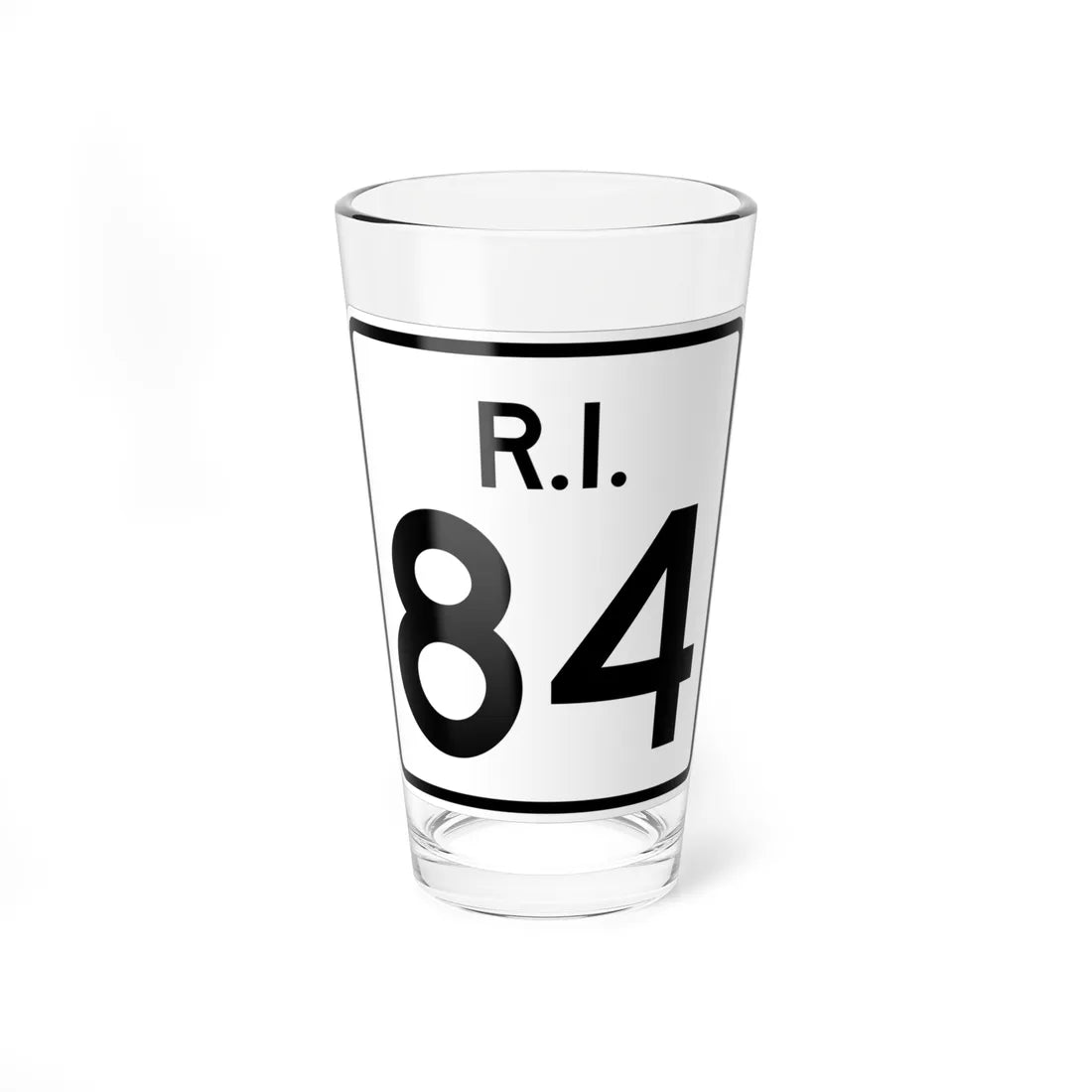 Rhode Island 84 (Rhode Island) (Road Sign) Pint Glass 16oz 16oz - Go Mug Yourself