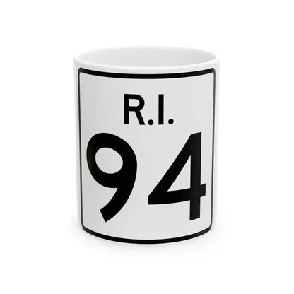Rhode Island 94 (Rhode Island) (Road Sign) White Coffee Mug 11oz - Go Mug Yourself