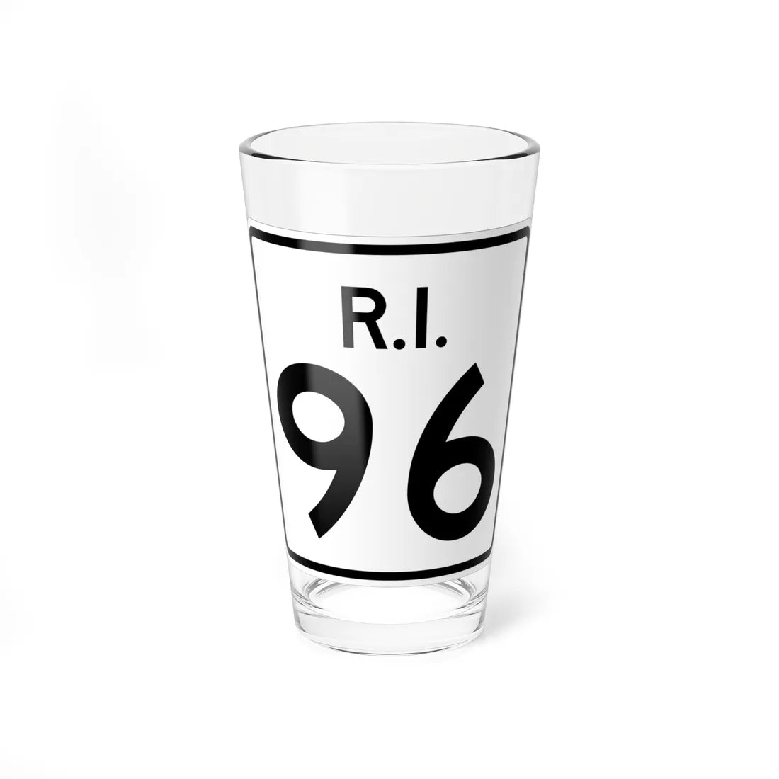 Rhode Island 96 (Rhode Island) (Road Sign) Pint Glass 16oz 16oz - Go Mug Yourself