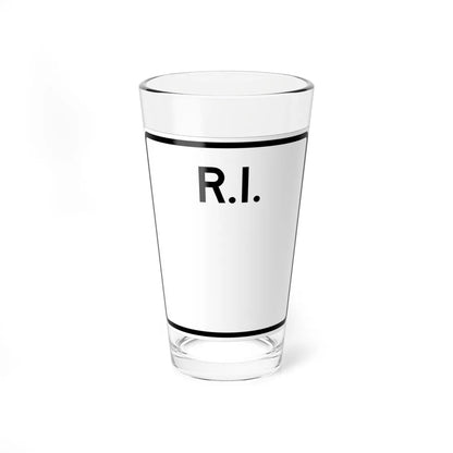 Rhode Island blank (Rhode Island) (Road Sign) Pint Glass 16oz 16oz - Go Mug Yourself