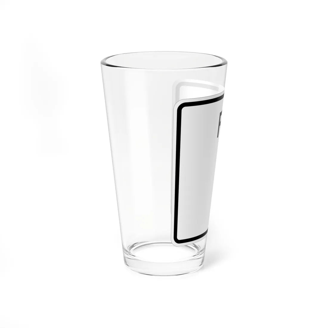 Rhode Island blank (Rhode Island) (Road Sign) Pint Glass 16oz - Go Mug Yourself