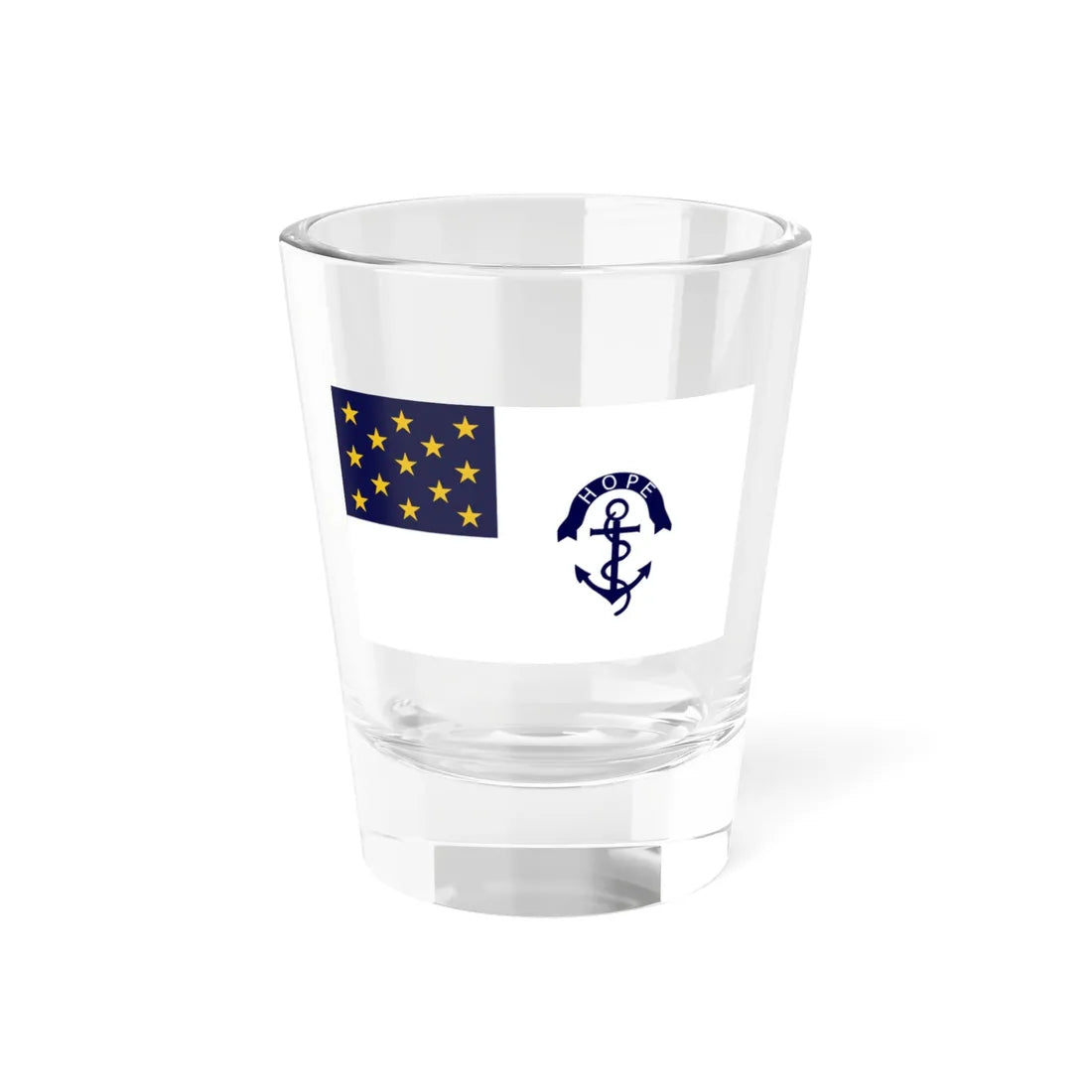 Rhode Island Regimental Flag (United States) Shot Glass 1.5oz 1.5oz - Go Mug Yourself