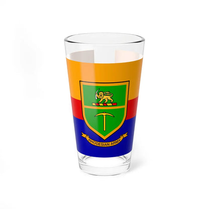 Rhodesian Army Flag Pint Glass 16oz 16oz - Go Mug Yourself