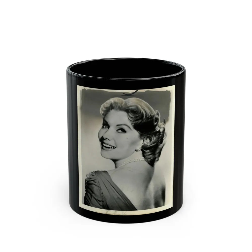 Rhonda Fleming #124 (Vintage Female Icon) Black Coffee Mug-11oz-Go Mug Yourself